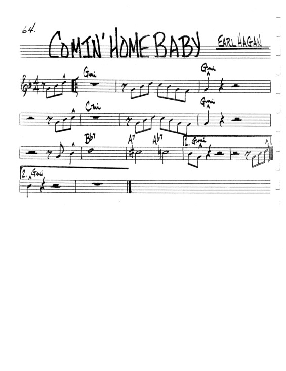 Partitura da música Comin Home Baby v.4