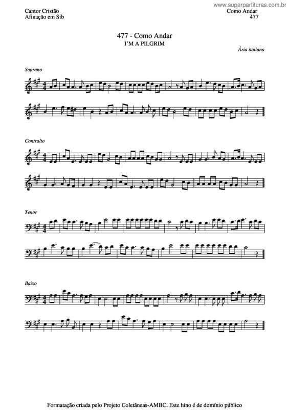 Partitura da música Como Andar v.3