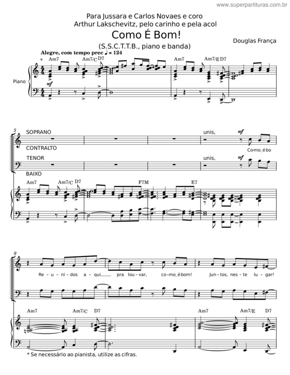 Partitura da música Como É Bom – Douglas França