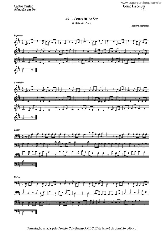 Partitura da música Como Há De Ser v.2