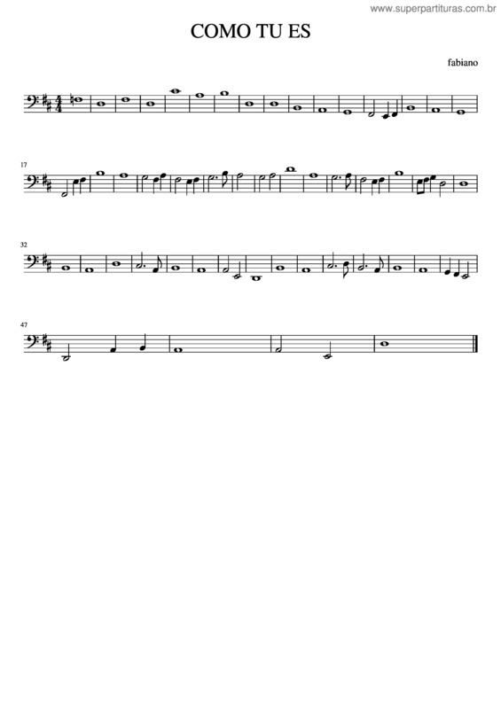 Partitura da música Como Tu Es