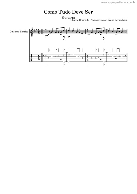 Partitura da música Como Tudo Deve Ser v.2