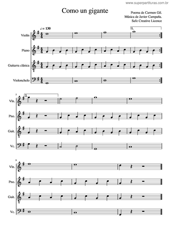 Partitura da música Cómo Un Gigante. Déjame En Paz