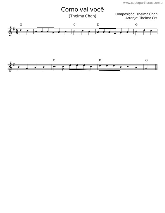 Partitura da música Como Vai Você v.11