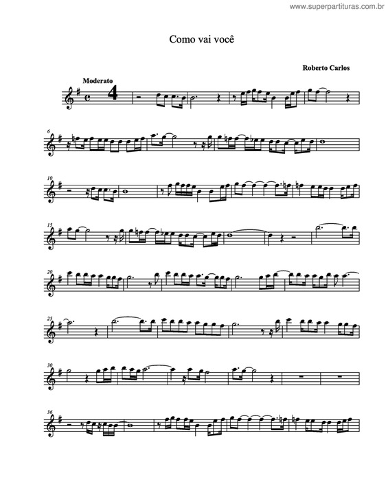 Partitura da música Como Vai Você v.3