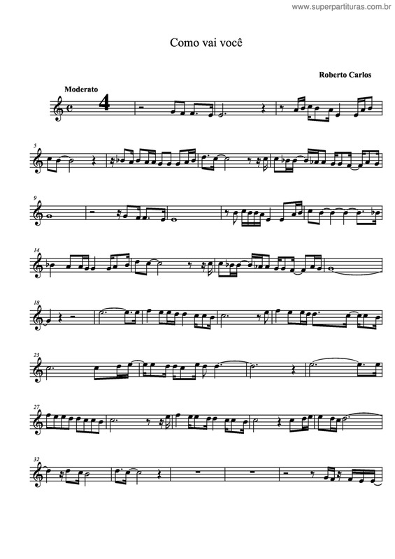 Partitura da música Como Vai Você v.6