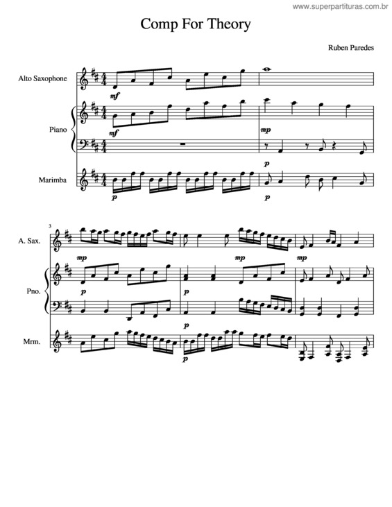 Partitura da música Comp For Theory