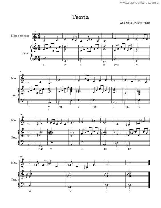 Partitura da música Comp Teoria
