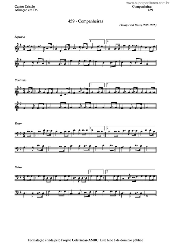 Partitura da música Companheiras v.2