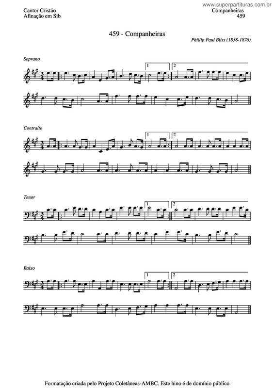Partitura da música Companheiras v.3