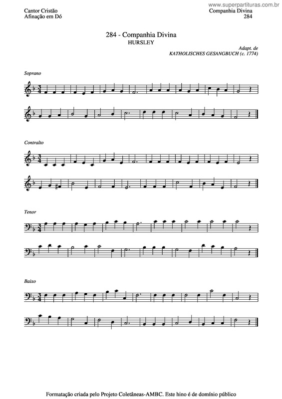 Partitura da música Companhia Divina v.2