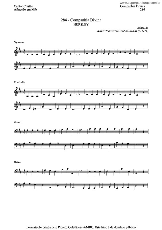 Partitura da música Companhia Divina v.4