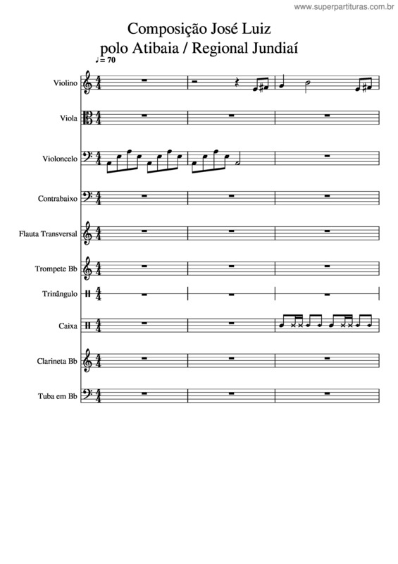 Partitura da música Composição José Luiz Polo Atibaia / Regional Jundiaí 33 v.2