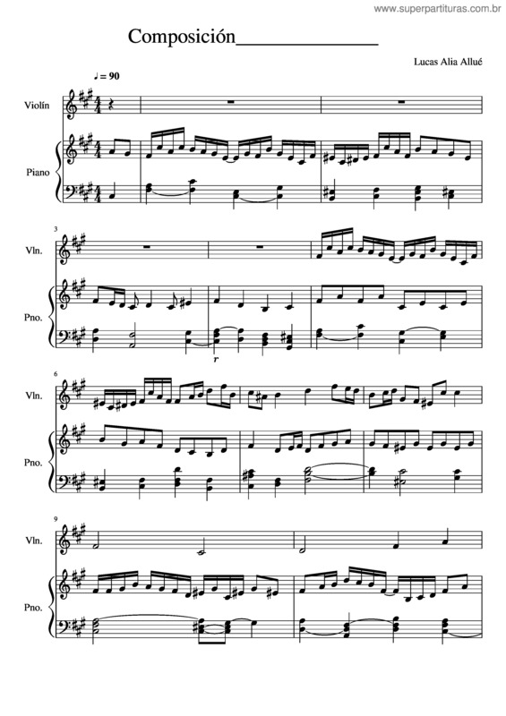 Partitura da música Composición Libre