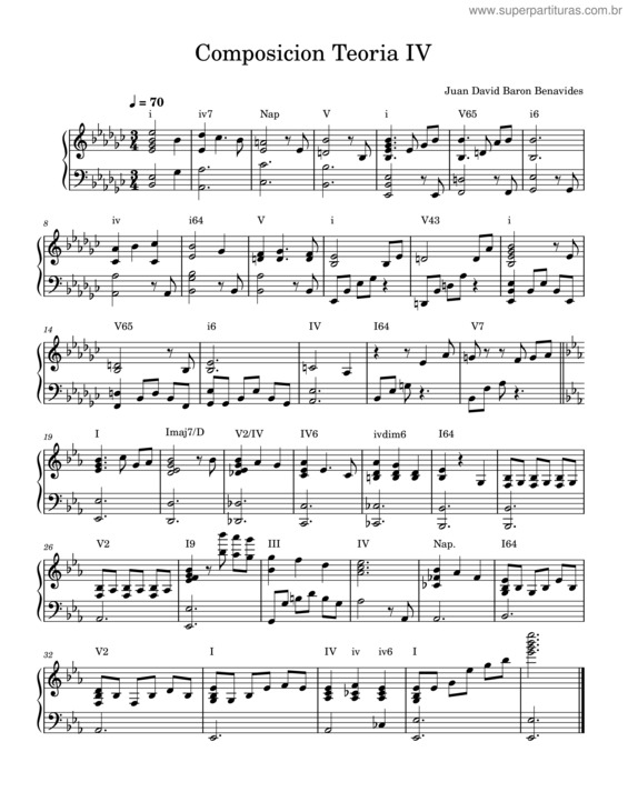 Partitura da música Composicion Teoria Iv