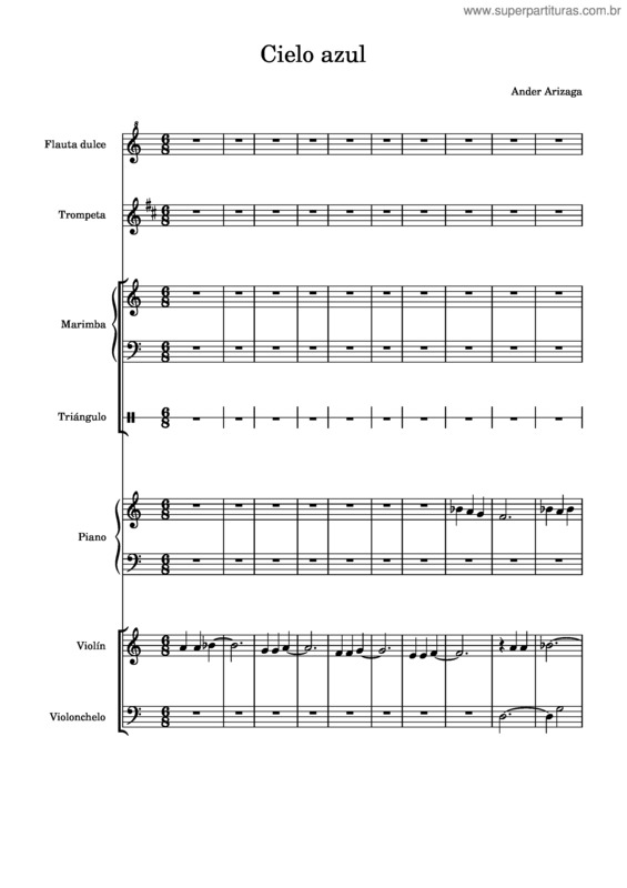 Partitura da música Composiciones Inspiradas: Cielo Azul – Ander Arizaga