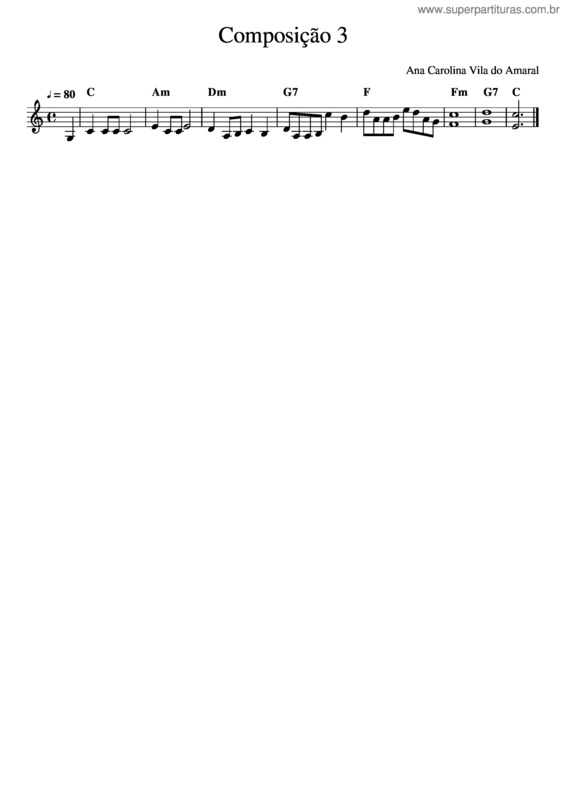 Partitura da música Composition 3