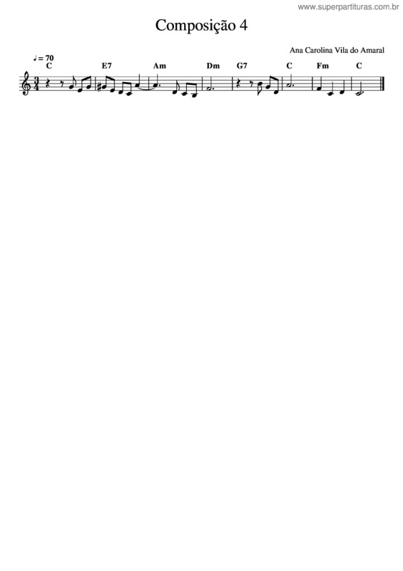 Partitura da música Composition 4