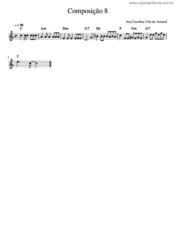 Partitura da música Composition 8