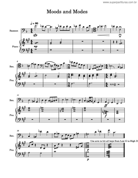 Partitura da música Composition Assignment