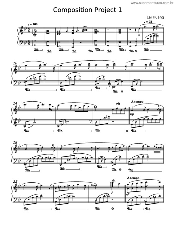 Partitura da música Composition Project 1 – Lei Huang