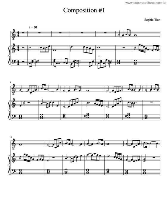Partitura da música Composition_#1