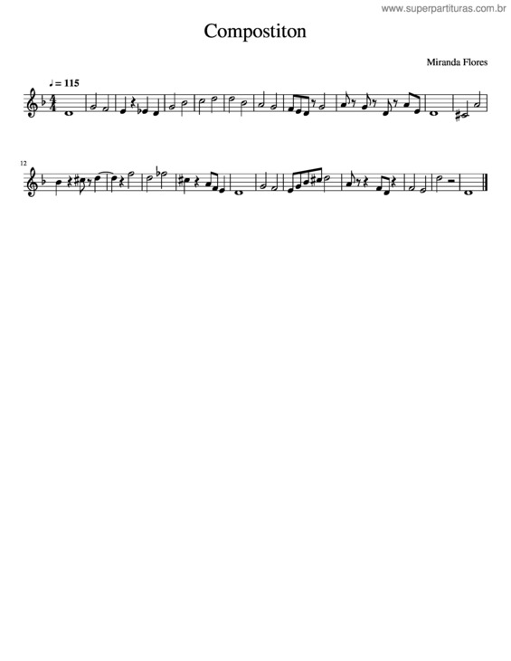 Partitura da música Compostiton