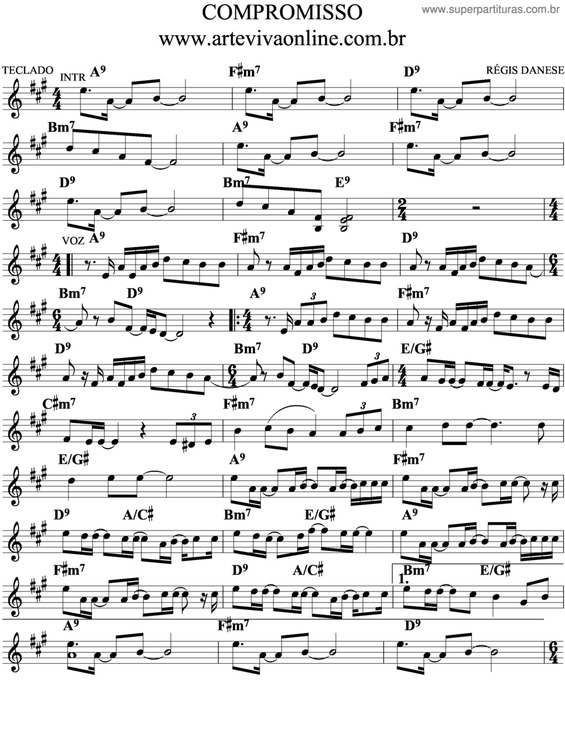 Partitura da música Compromisso v.2