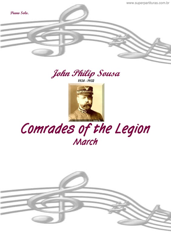 Partitura da música Comrades of the Legion