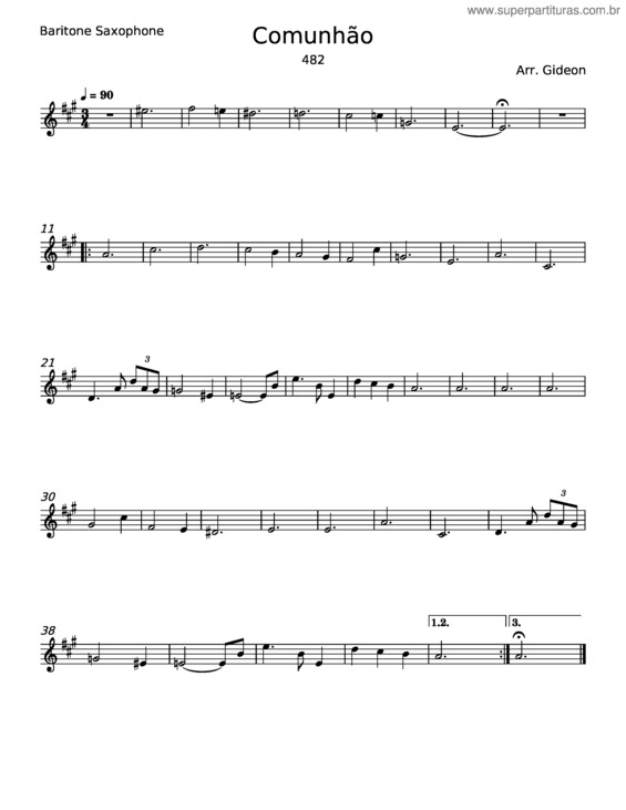 Partitura da música Comunhão – Ministério Koinonya De Louvor