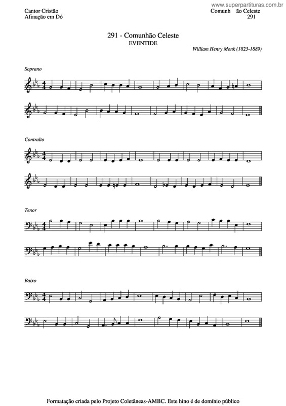 Partitura da música Comunhão Celeste v.2