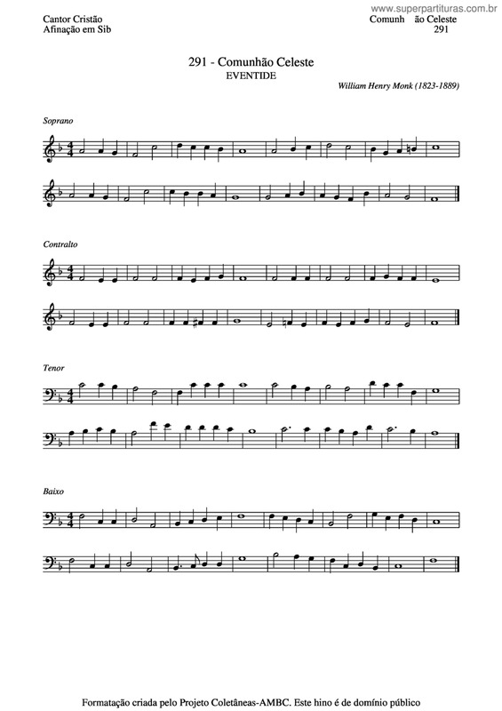 Partitura da música Comunhão Celeste v.3