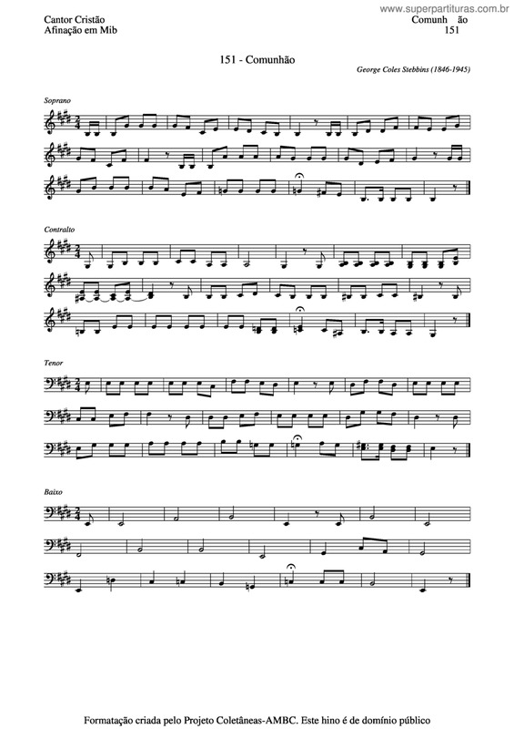 Partitura da música Comunhão v.6