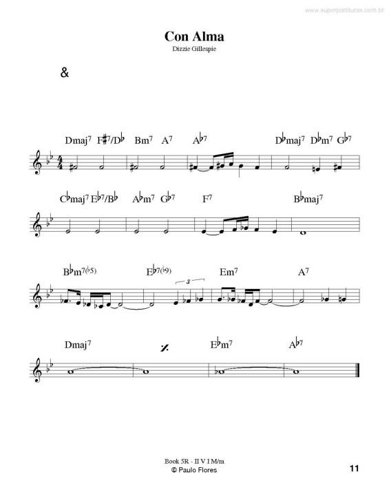 Partitura da música Con Alma