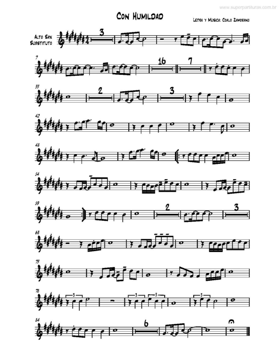 Partitura da música Con Humildad v.4