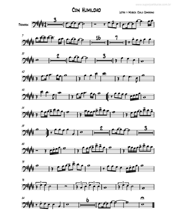 Partitura da música Con Humildad v.5