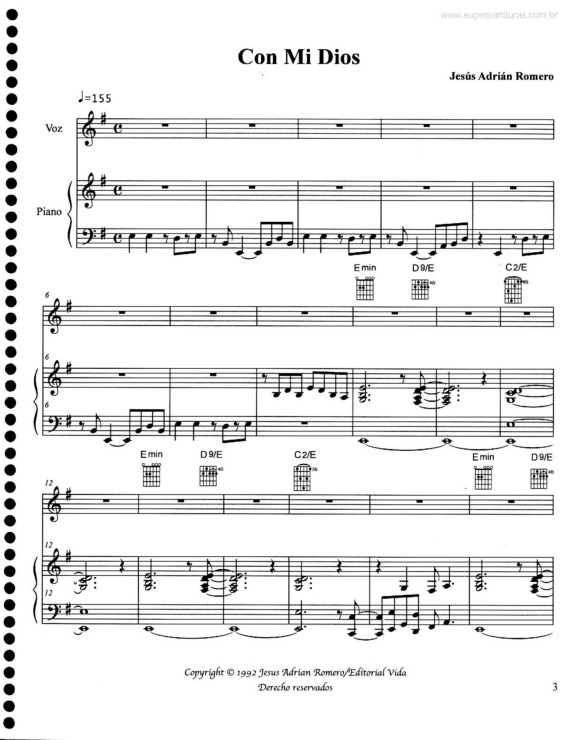 Partitura da música Con Mi Dios