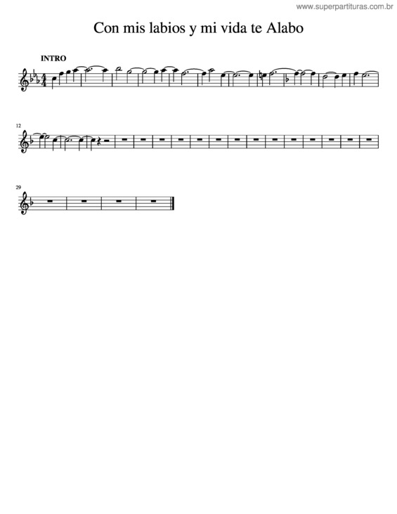 Partitura da música Con Mis Labios Y Mi Vida Te Alabo v.2