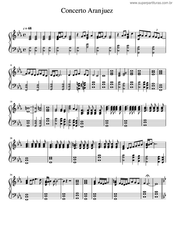 Partitura da música Concerto Aranjuez