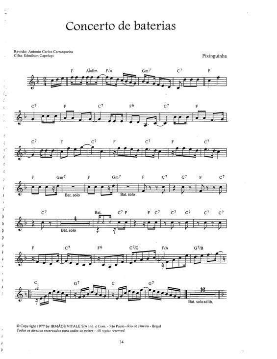 Partitura da música Concerto De Baterias v.3