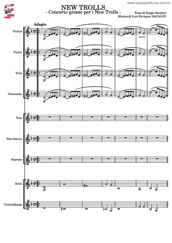 Partitura da música Concerto Grosso Per I New Trolls New Trolls – Concerto Grosso Per I New Trolls