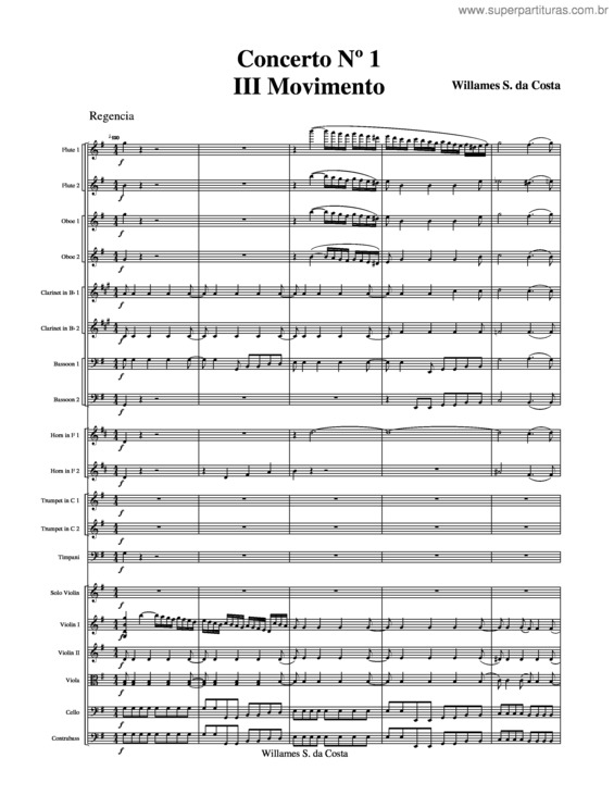 Partitura da música Concerto nº 1