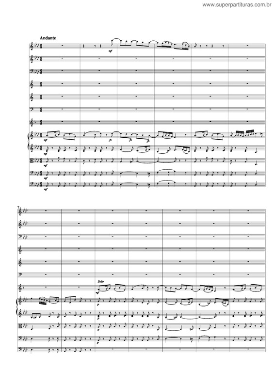 Partitura da música Concerto Para Trompete E Orquestra Em Mi Bemol Maior Hob. Viie.1 - 2º Movimento