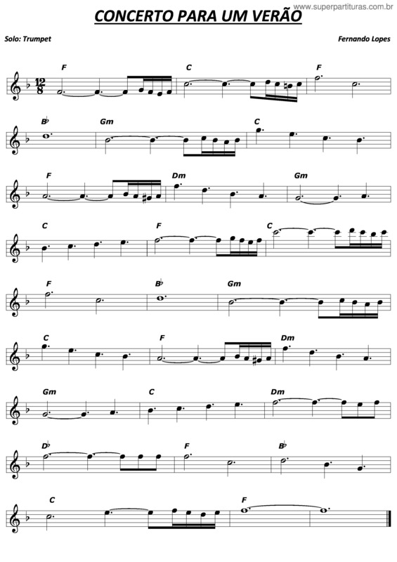 Partitura da música Concerto Para Um Verão v.7