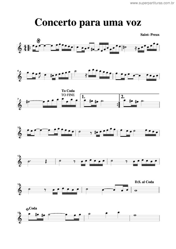 Partitura da música Concerto Para Uma Voz v.3