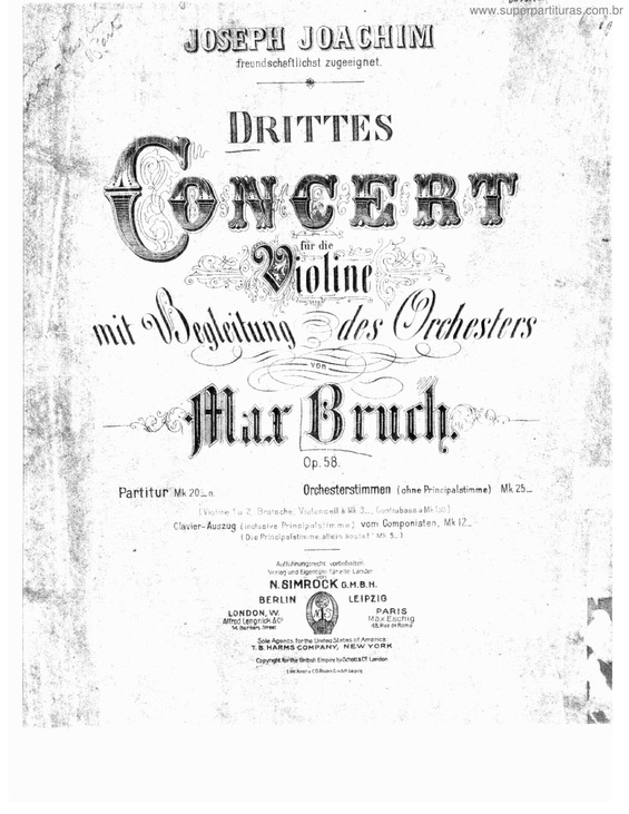 Partitura da música Concerto Para Violino No. 3