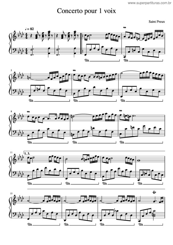 Partitura da música Concerto Pour 1 Voix