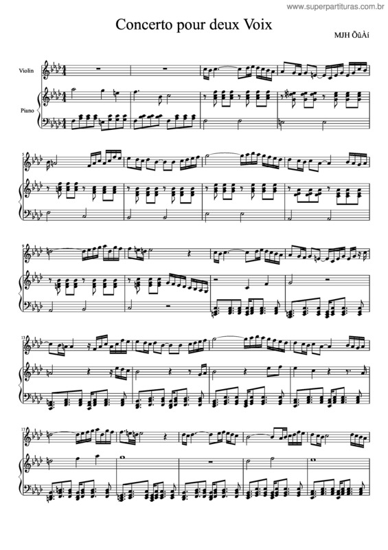 Partitura da música Concerto Pour Deux Voix