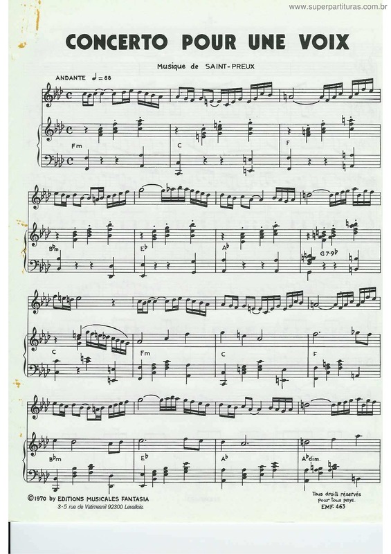 Partitura da música Concerto Pour Une Voix