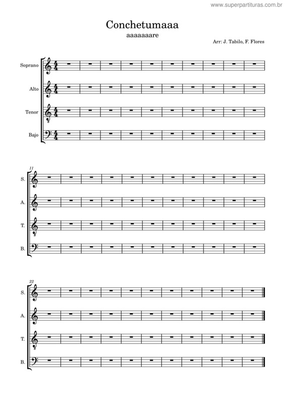 Partitura da música Conchetumare A